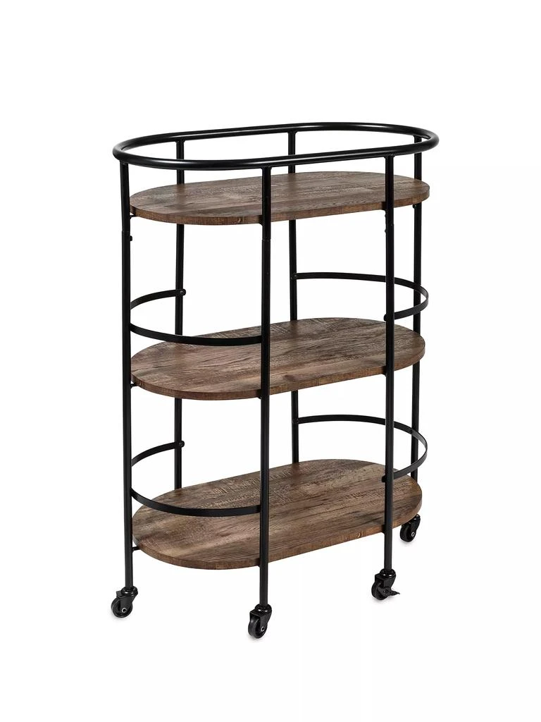 商品Honey Can Do|Three-Tier Wood Rolling Bar Cart,价格¥1347,第2张图片详细描述