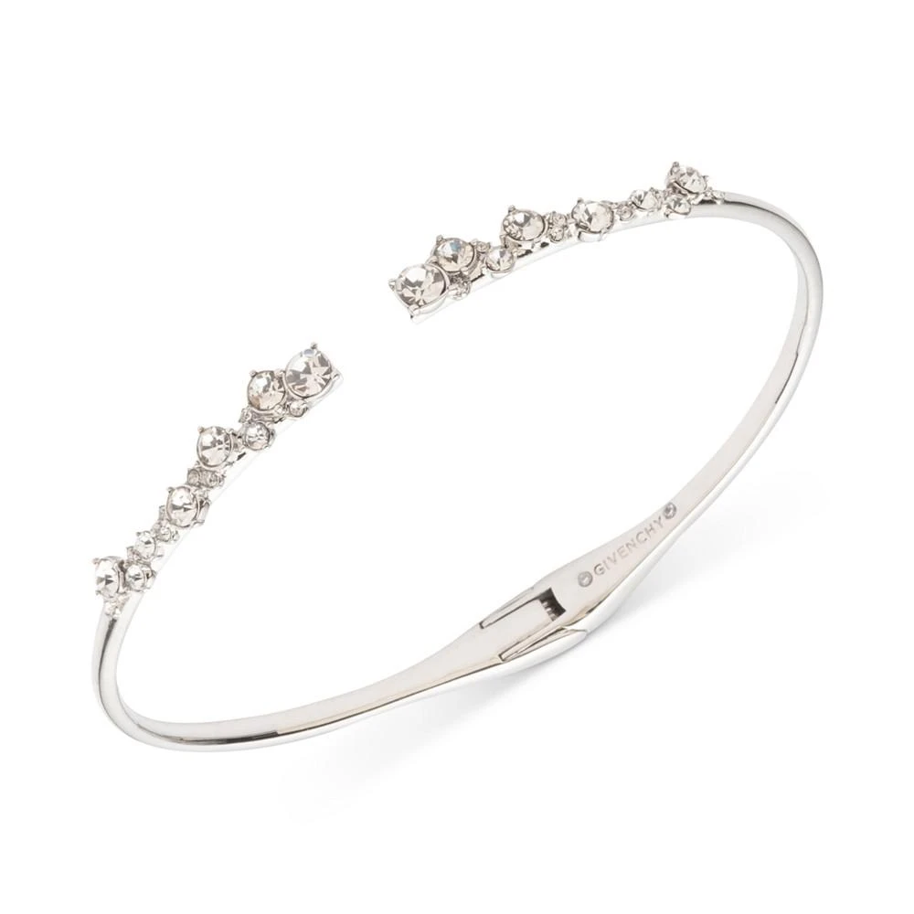 商品Givenchy|Silver-Tone 2-Pc. Set Stone Scatter Cluster Cuff Bangle Bracelet & Matching Drop Earrings,价格¥574,第2张图片详细描述