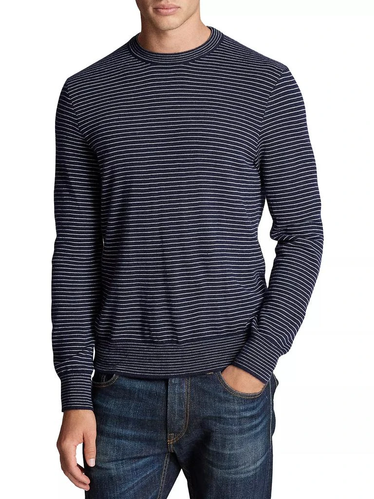 商品Ralph Lauren|Purple Label Striped Cashmere Pullover,价格¥4859,第3张图片详细描述