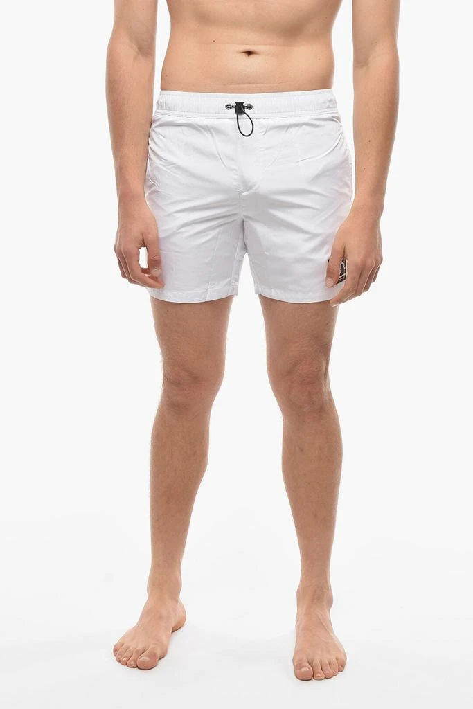 商品Karl Lagerfeld Paris|Karl Lagerfeld RUE ST-GUILLAUME Solid Color BASIC Swim Shorts with 3 Pocket,价格¥500,第1张图片