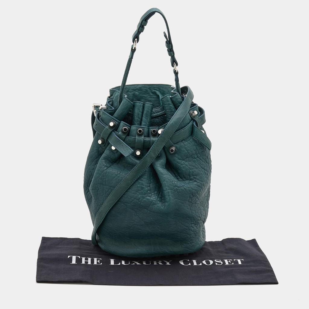 Alexander Wang Green Textured Leather Diego Bucket Bag商品第9张图片规格展示