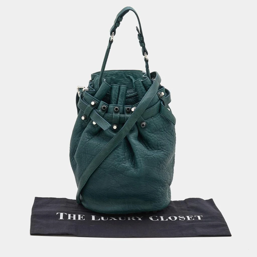 Alexander Wang Green Textured Leather Diego Bucket Bag 商品