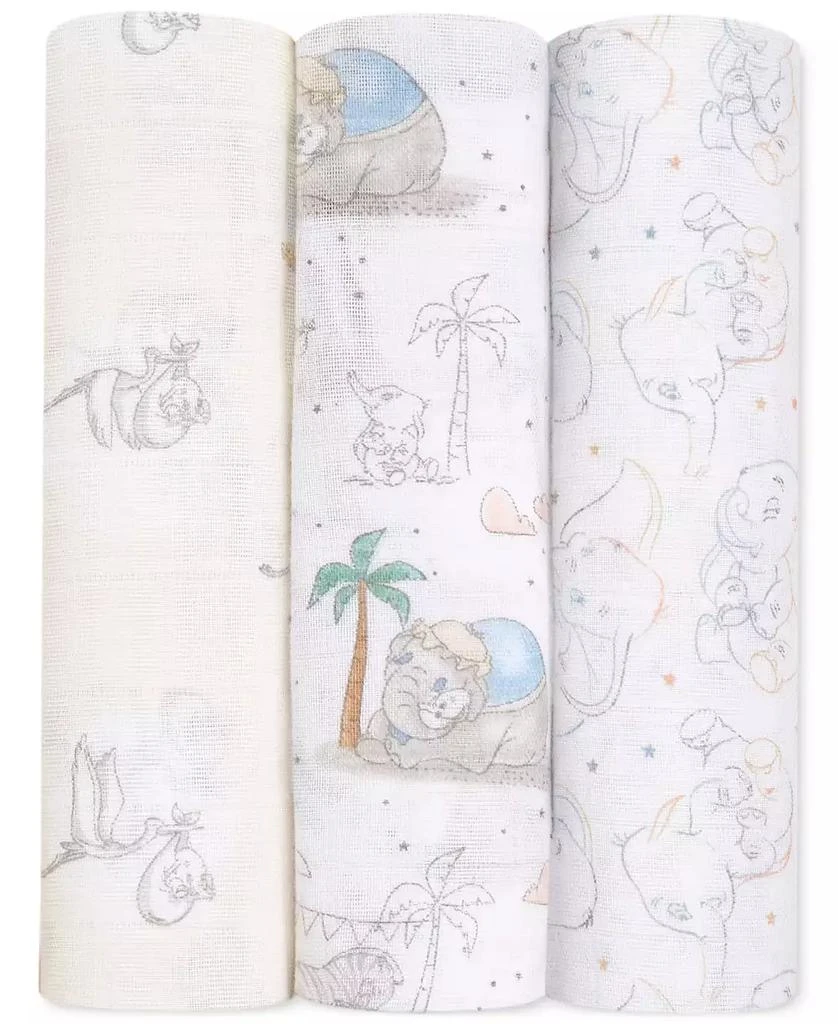 商品aden + anais|Baby Boys or Baby Girls Dumbo Swaddles, Pack of 3,价格¥395,第1张图片