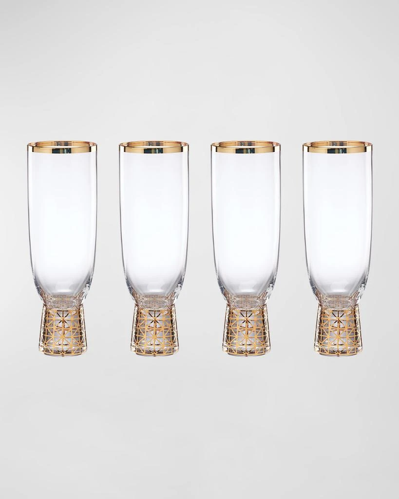 商品Lenox|Tuscany Golden Frost Flute Glasses, Set of 4,价格¥560,第1张图片