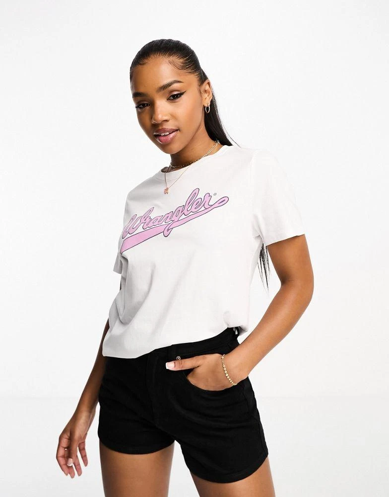 商品Wrangler|Wrangler logo t-shirt in white,价格¥136,第4张图片详细描述