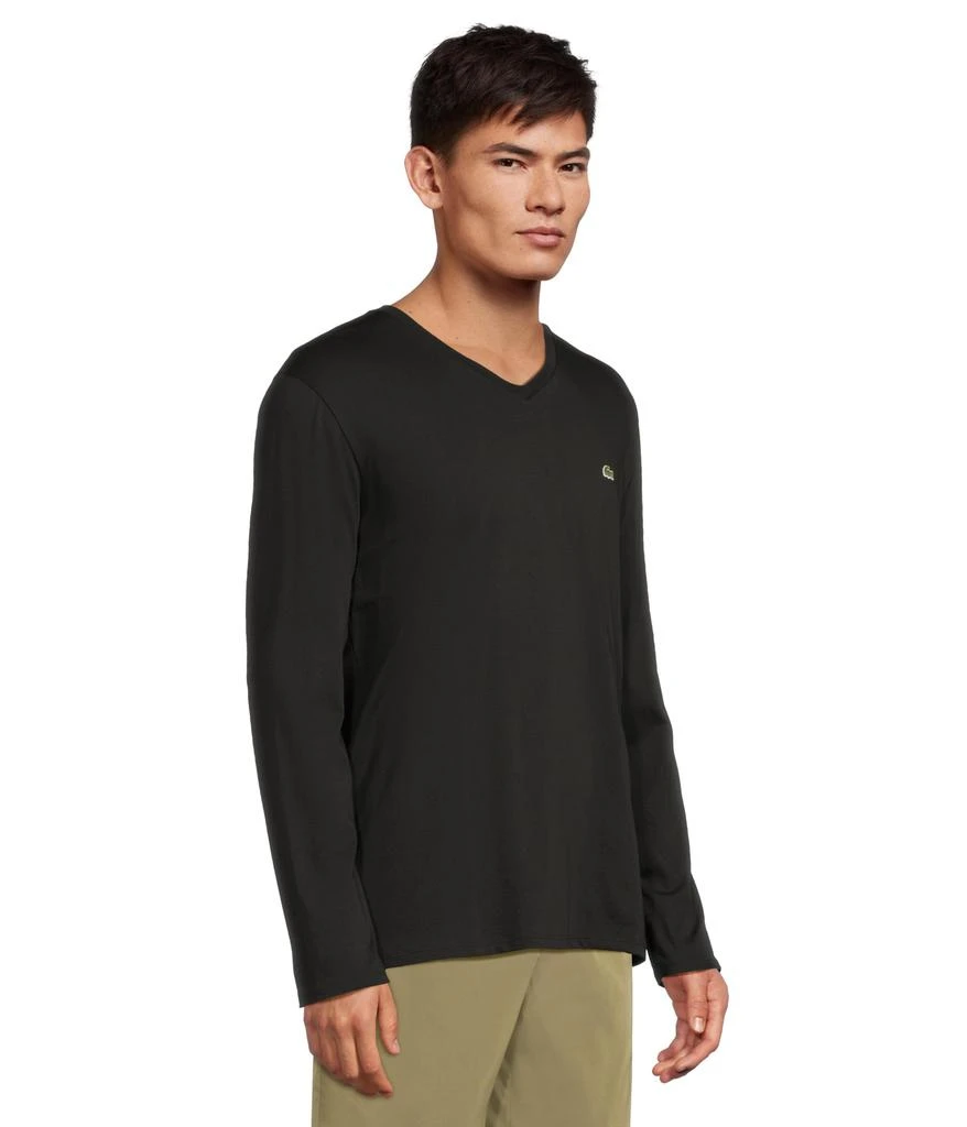 商品Lacoste|Long Sleeve Pima Jersey V-Neck T-Shirt,价格¥341,第2张图片详细描述