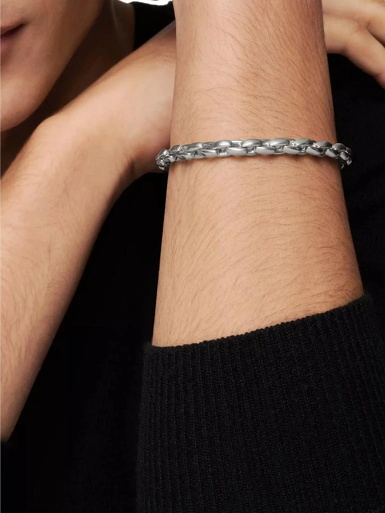 Elongated Box Chain Bracelet in Sterling Silver, 6MM 商品