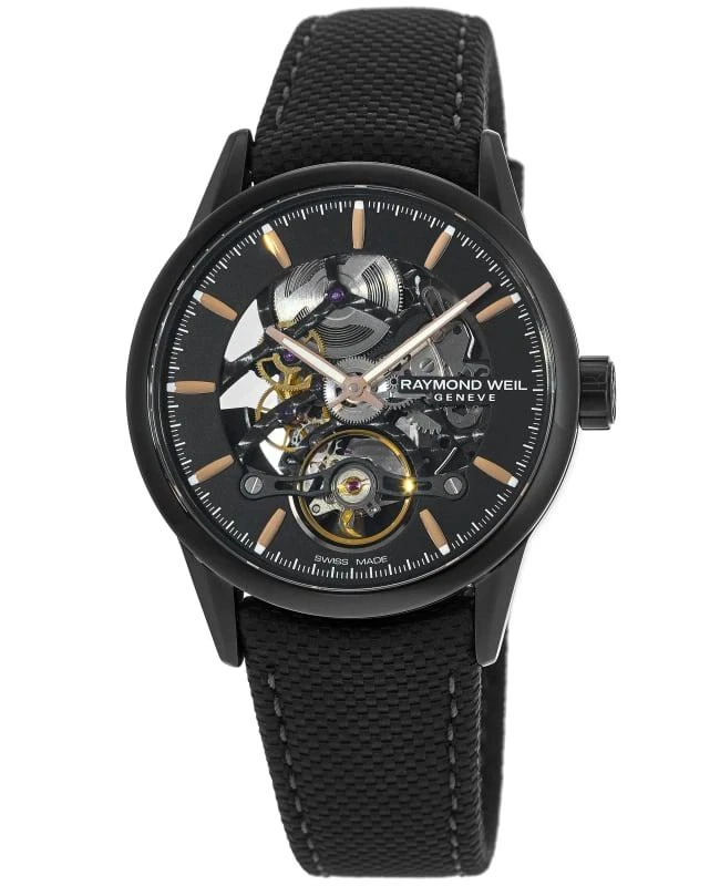 商品Raymond Weil|Raymond Weil Freelancer Automatic Black Skeleton Dial Black Leather Strap Men's Watch 2785-BC5-20001,价格¥17944,第1张图片