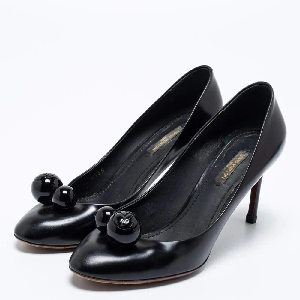 商品[二手商品] Louis Vuitton|Louis Vuitton Black Leather Betty Pumps Size 38,价格¥952,第2张图片详细描述