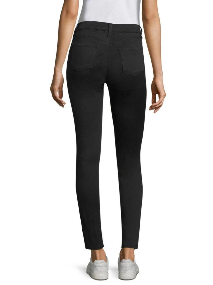 商品J Brand|620 Black Sateen Super Skinny Jeans,价格¥735,第2张图片详细描述