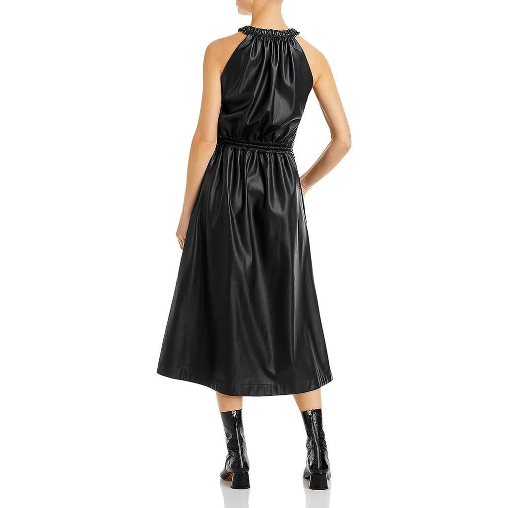 商品Proenza Schouler|Womens Faux Leather Mid Calf Halter Dress,价格¥645-¥750,第1张图片详细描述