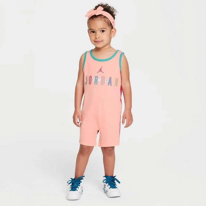 商品Jordan|Girls' Infant Jordan BFF Romper and Headband Set (12M - 24M),价格¥74,第1张图片