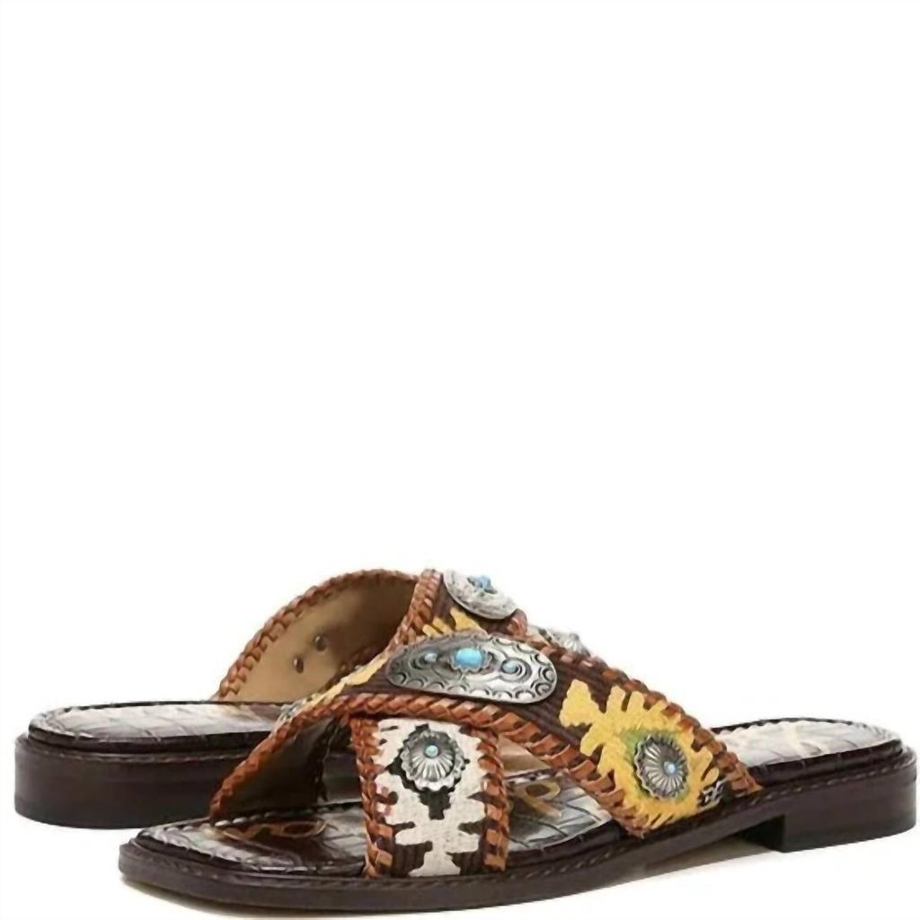 商品Sam Edelman|Needlepoint Southwestern Sandal in Brown,价格¥754,第4张图片详细描述