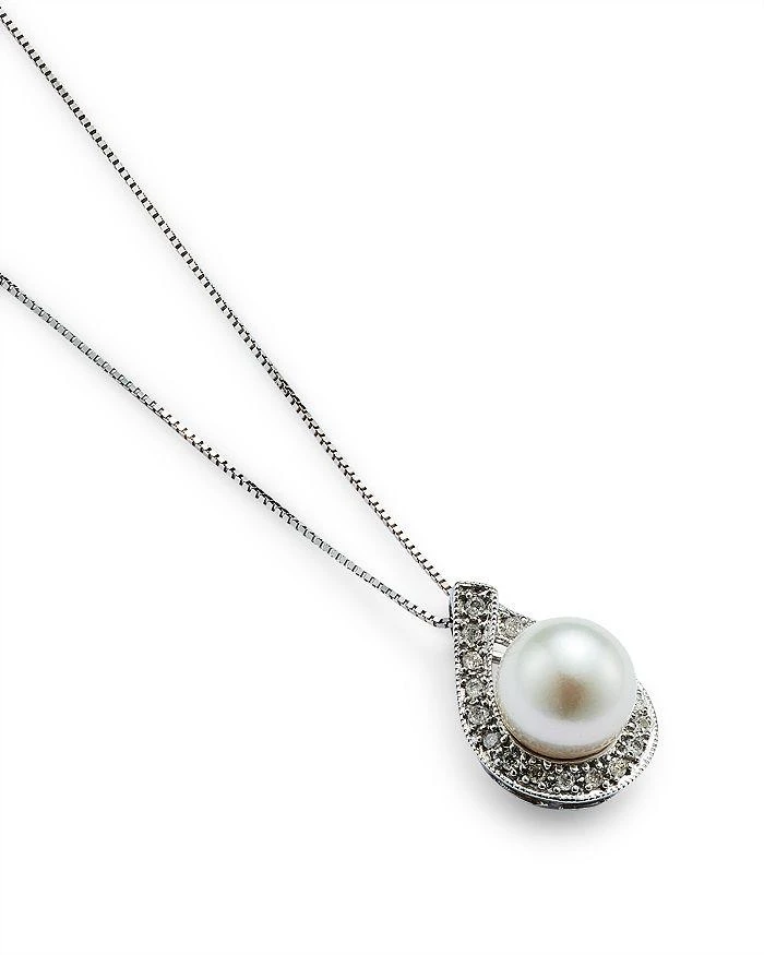 商品Bloomingdale's|Cultured Akoya Pearl Pendant Necklace with Diamonds, 17.5",价格¥4500,第3张图片详细描述