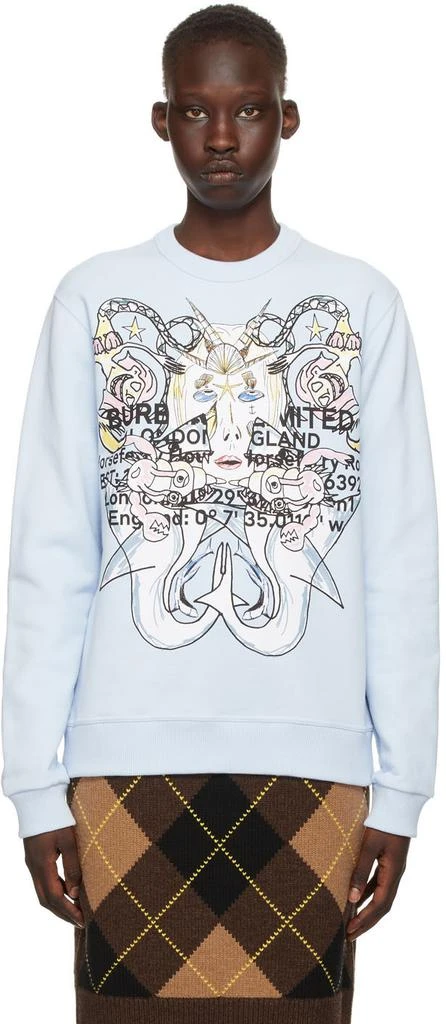 商品Burberry|Blue Montage Print Sweatshirt,价格¥6774,第1张图片