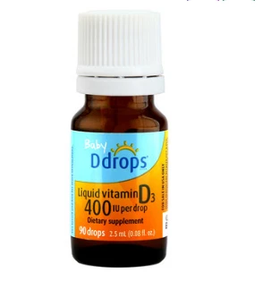 加拿大ddrops维生素D3滴剂0-1岁婴幼儿液体补钙400IU90滴2.5ML 商品