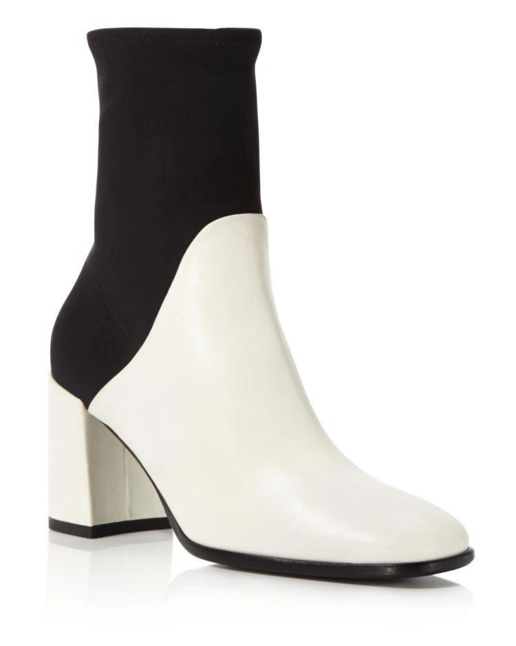 商品Via Spiga|Devon Leather and Stretch Sock Booties - 100% Exclusive ,价格¥1283,第1张图片