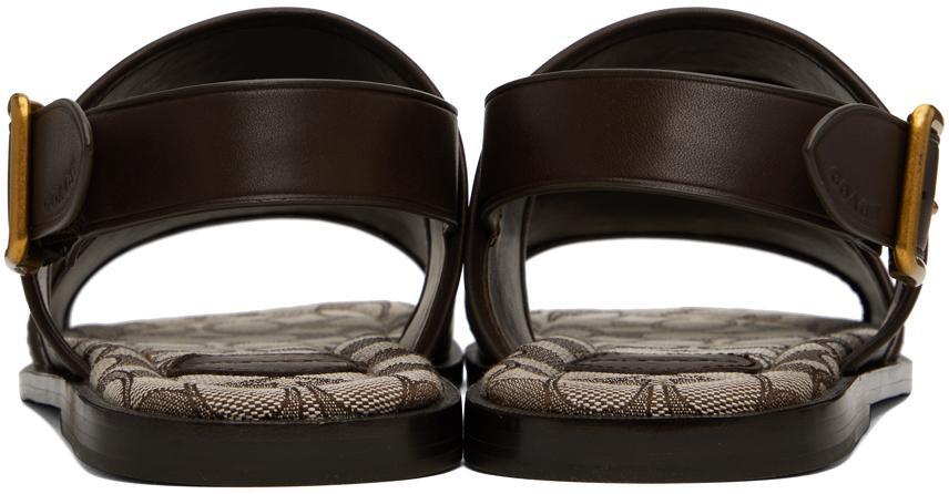 商品Coach|Brown Two Strap Sandals,价格¥1439,第4张图片详细描述