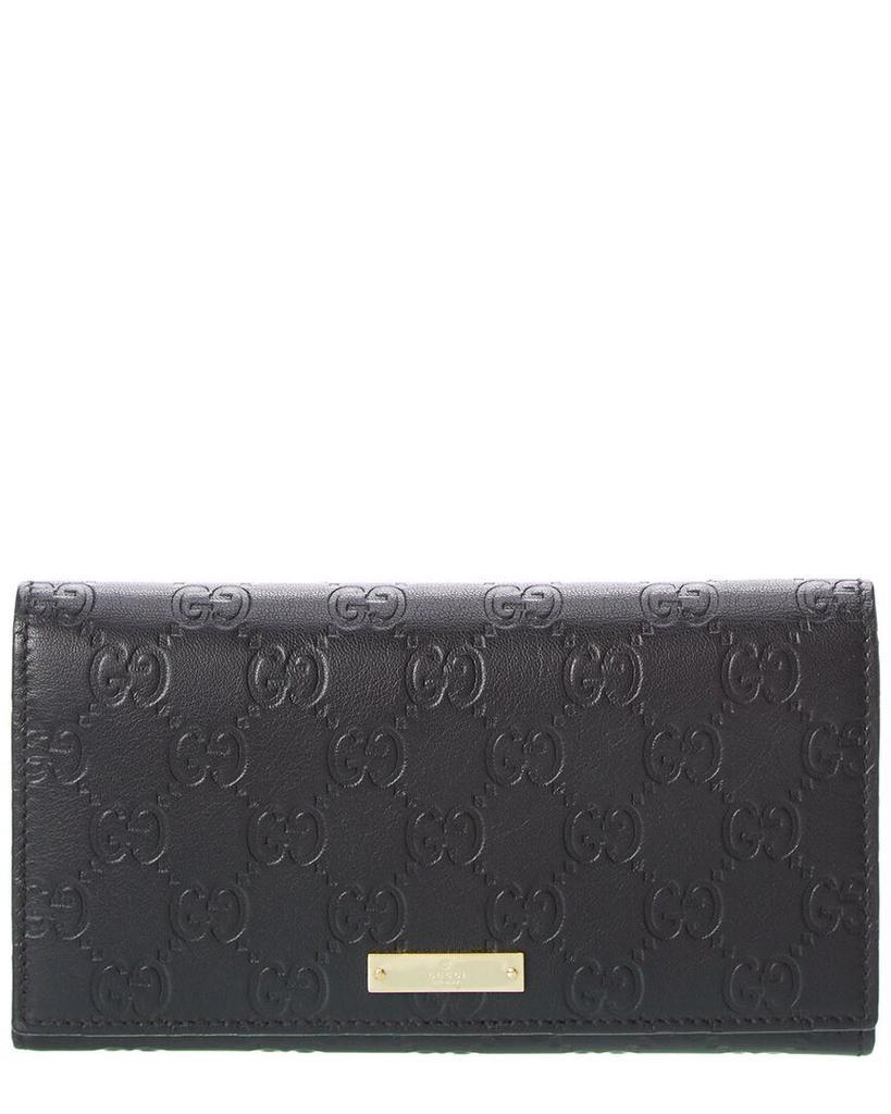 商品[二手商品] Chanel|Gucci Black Lambskin Leather GG Wallet (Authentic Pre-Owned),价格¥3690,第1张图片