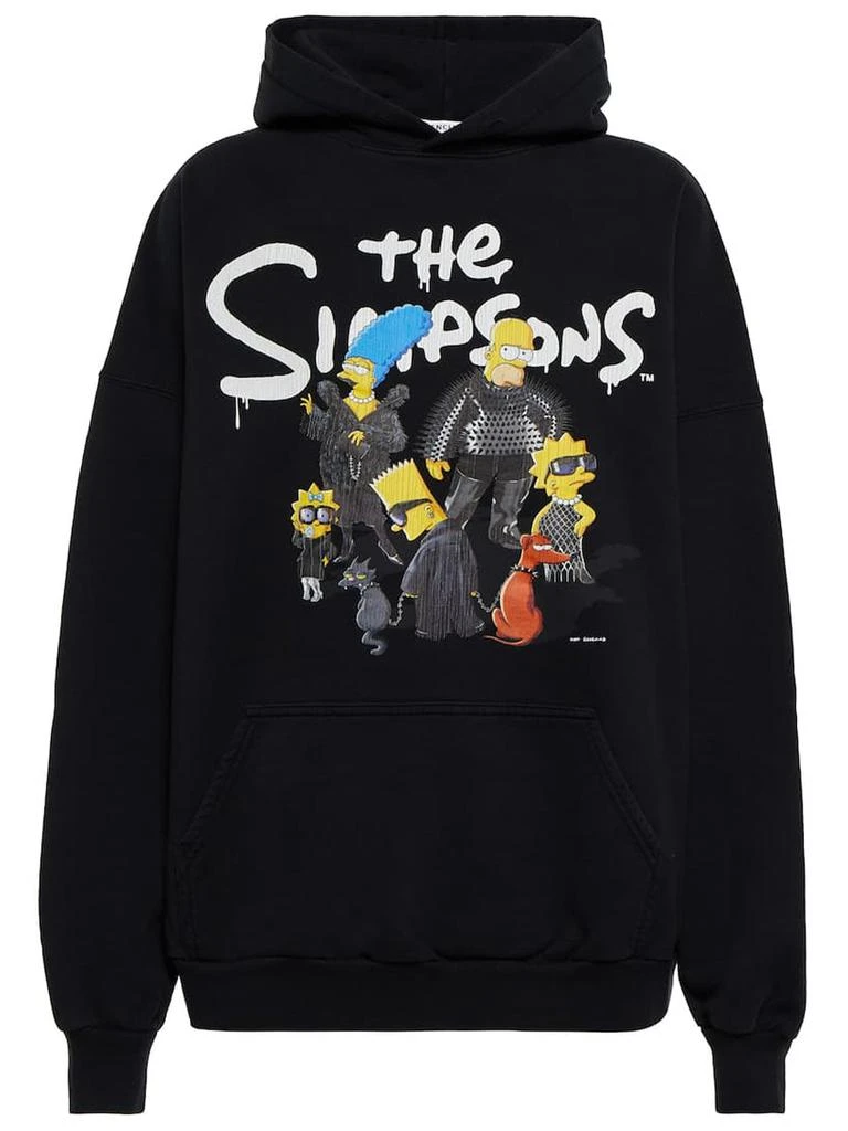 商品Balenciaga|BALENCIAGA THE SIMPSONS TM & © 20TH TELEVISION Wide Fit Hoodie Black,价格¥6135,第1张图片