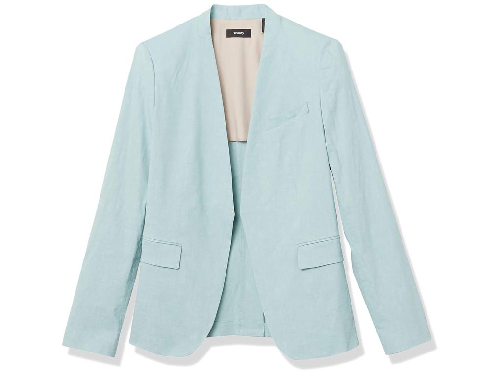 The Children's Place Women's Collarless Blazer, Sky, 2商品第1张图片规格展示