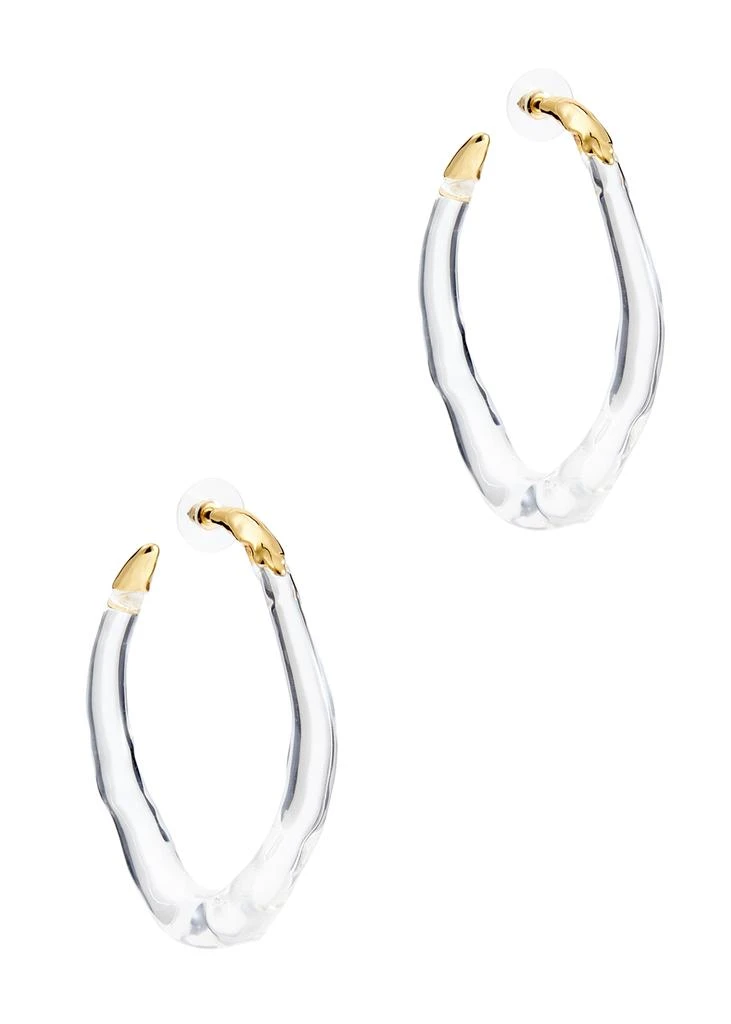 商品Alexis Bittar|Molten Lucite and 14kt gold-plated hoop earrings,价格¥2222,第1张图片