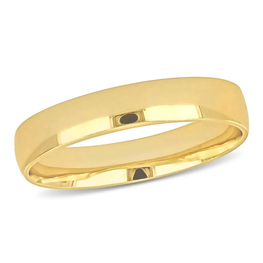 商品Amour|4mm Polished Finish Wedding Band in 14k Yellow Gold,价格¥1404,第1张图片
