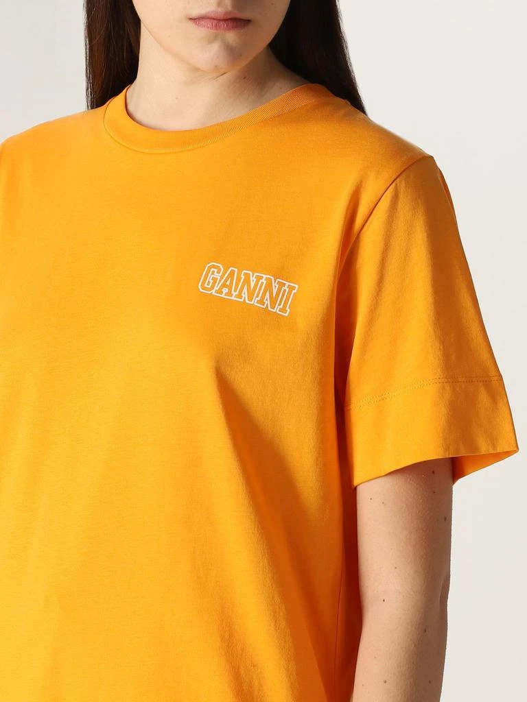 商品Ganni|Ganni cotton blend T-shirt with logo,价格¥303,第4张图片详细描述