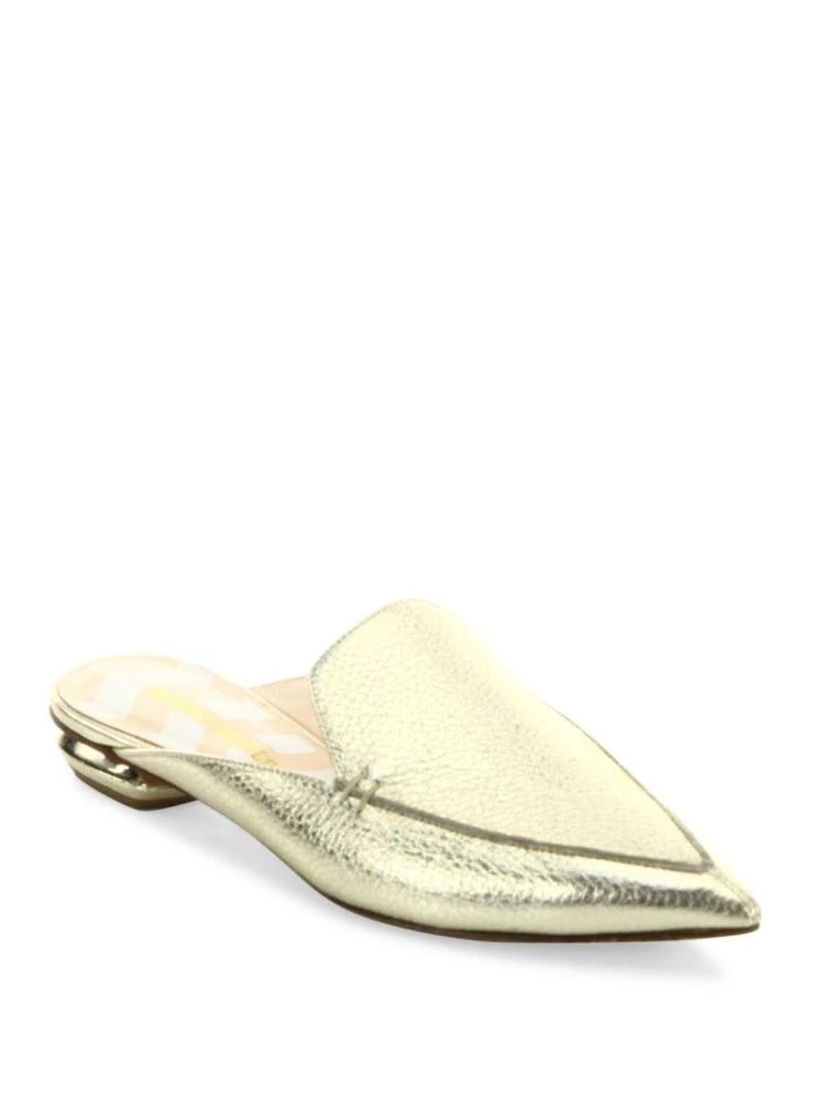 商品Nicholas Kirkwood|Beya Metallic Leather Flat Mules,价格¥2023,第1张图片