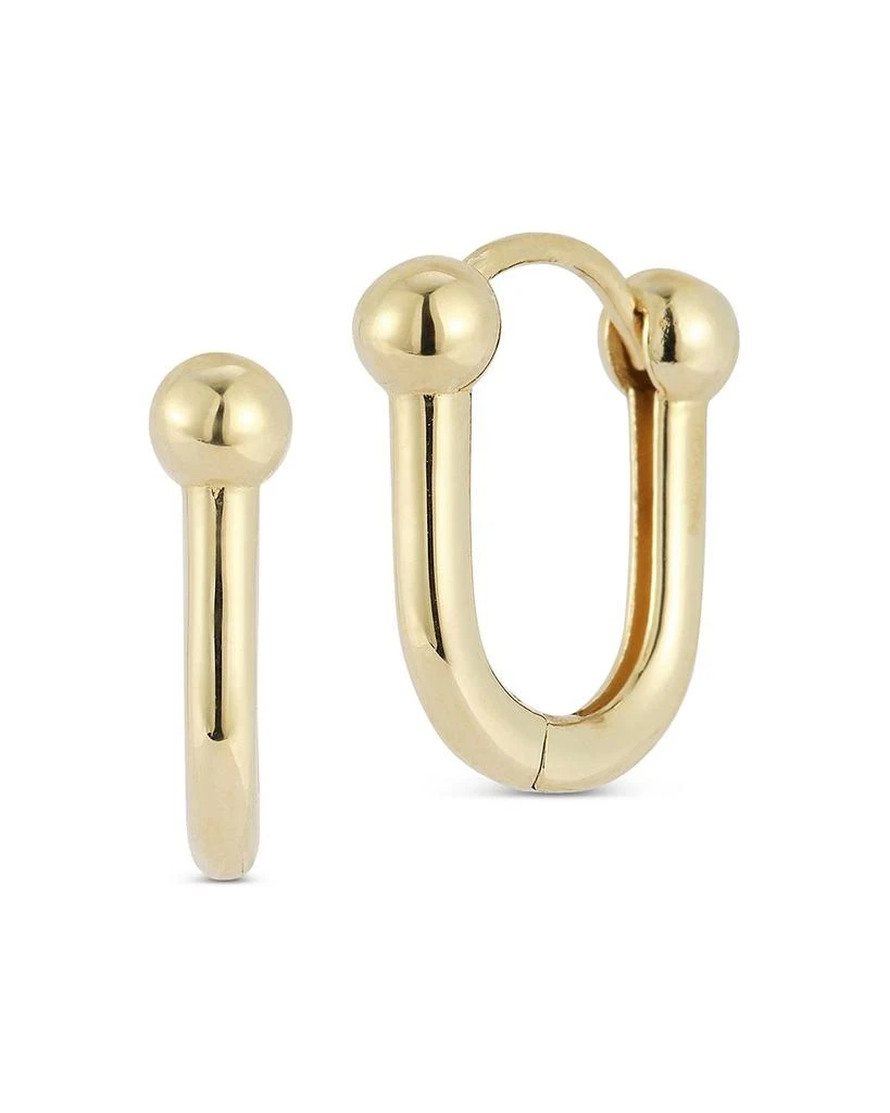 商品Bloomingdale's|Stirrup Huggie Hoop Earrings in 14K Yellow Gold,价格¥8000,第1张图片