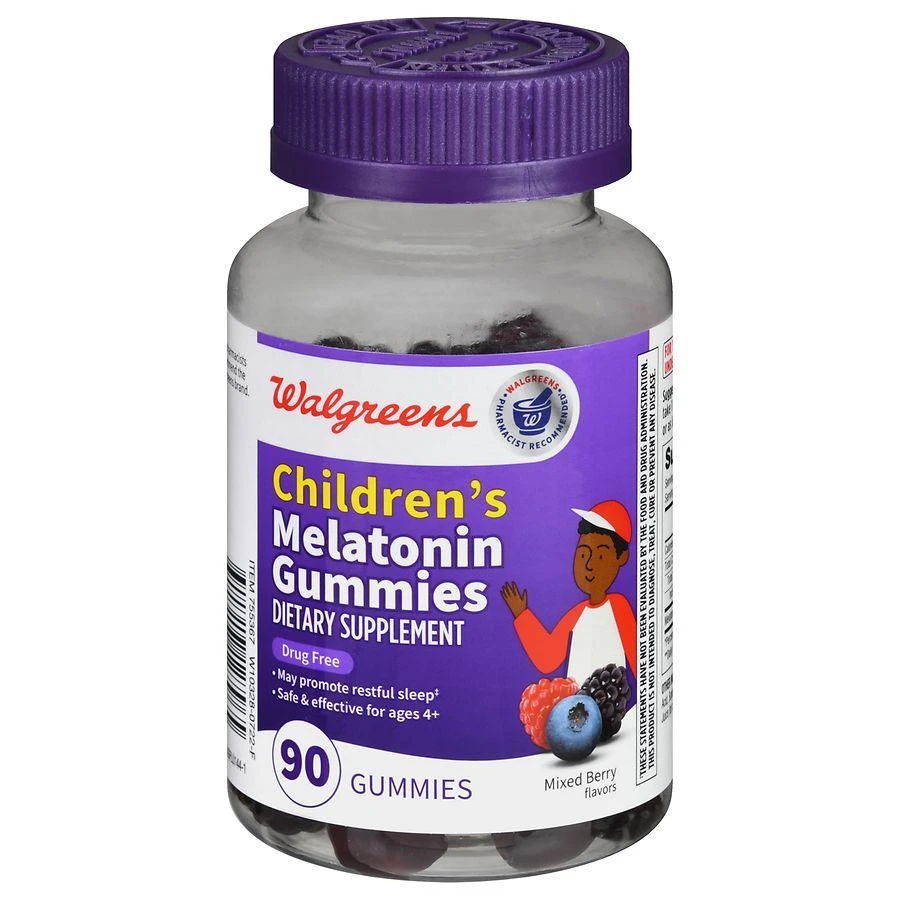 商品Walgreens|Children's Melatonin Gummies (90 days) Mixed Berry,价格¥90,第1张图片