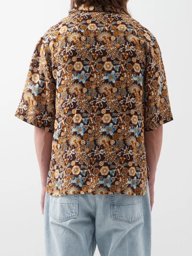 商品Charles Jeffrey Loverboy|Cuban-collar instrument-print linen shirt,价格¥1187,第5张图片详细描述