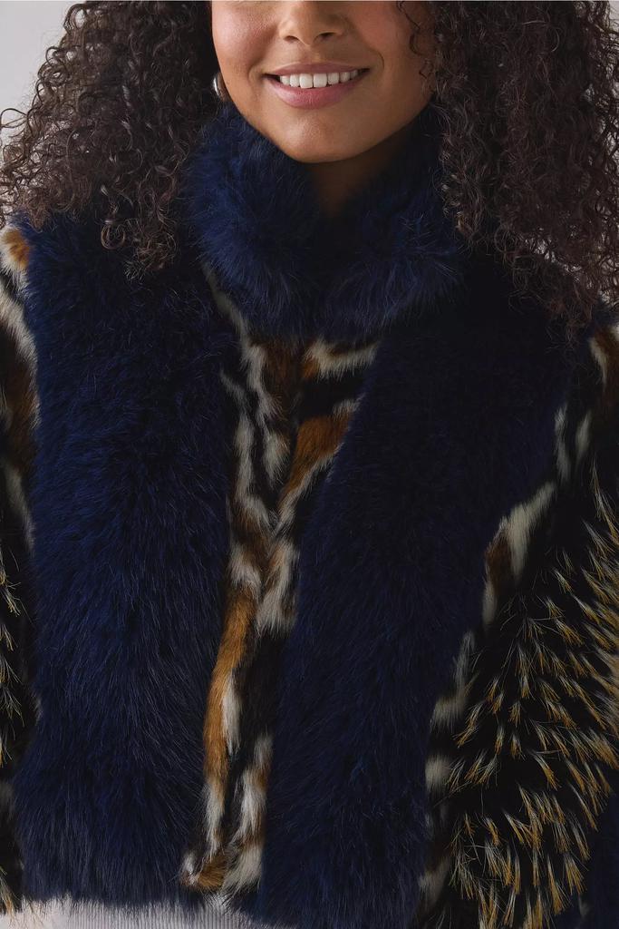 Urban Outfitters Azalea Wang Chiara Mixed Animal Print Faux Fur