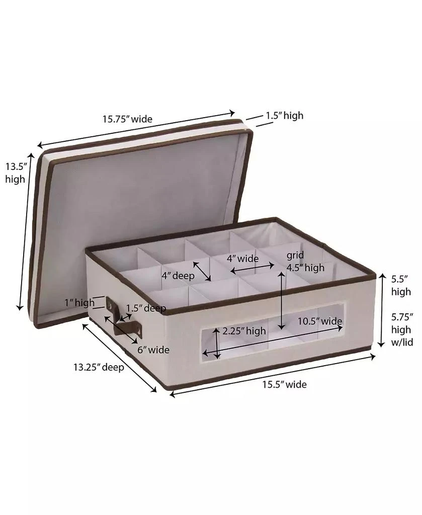 商品Household Essentials|Holiday 12 Compartments China Cup Storage Box,价格¥241,第3张图片详细描述