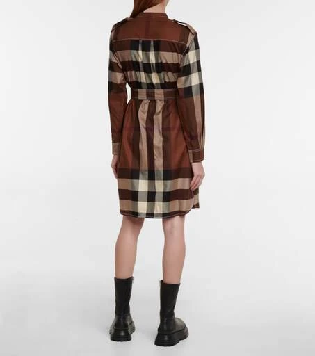 商品Burberry|Vintage Check棉��质斜纹布衬衫式连衣裙,价格¥9482,第3张图片详细描述