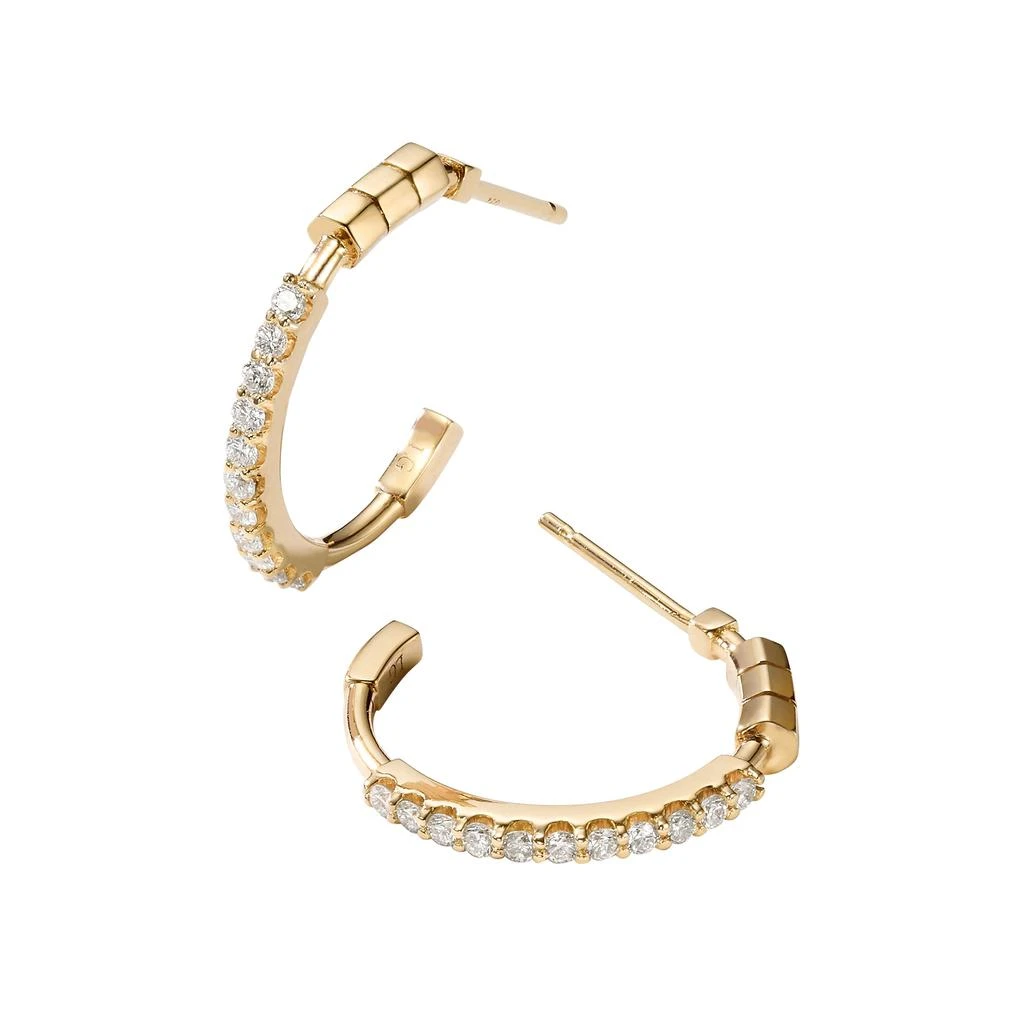 商品AME|Âme Totem 18K Yellow Gold, Lab-Grown Diamond 0.34ct. tw. Small Hoop Earrings,价格¥8694,第3张图片详细描述