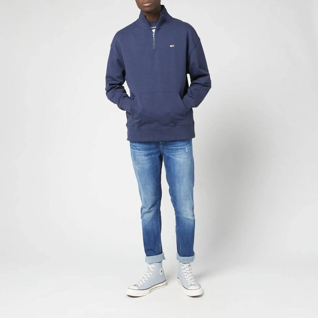 商品Tommy Jeans|Tommy Jeans Men's Flag Mock Neck Sweatshirt - Twilight Navy,价格¥276,第3张图片详细描述