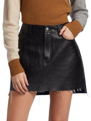 Le Mini Bonded Denim Skirt商品第1张图片规格展示