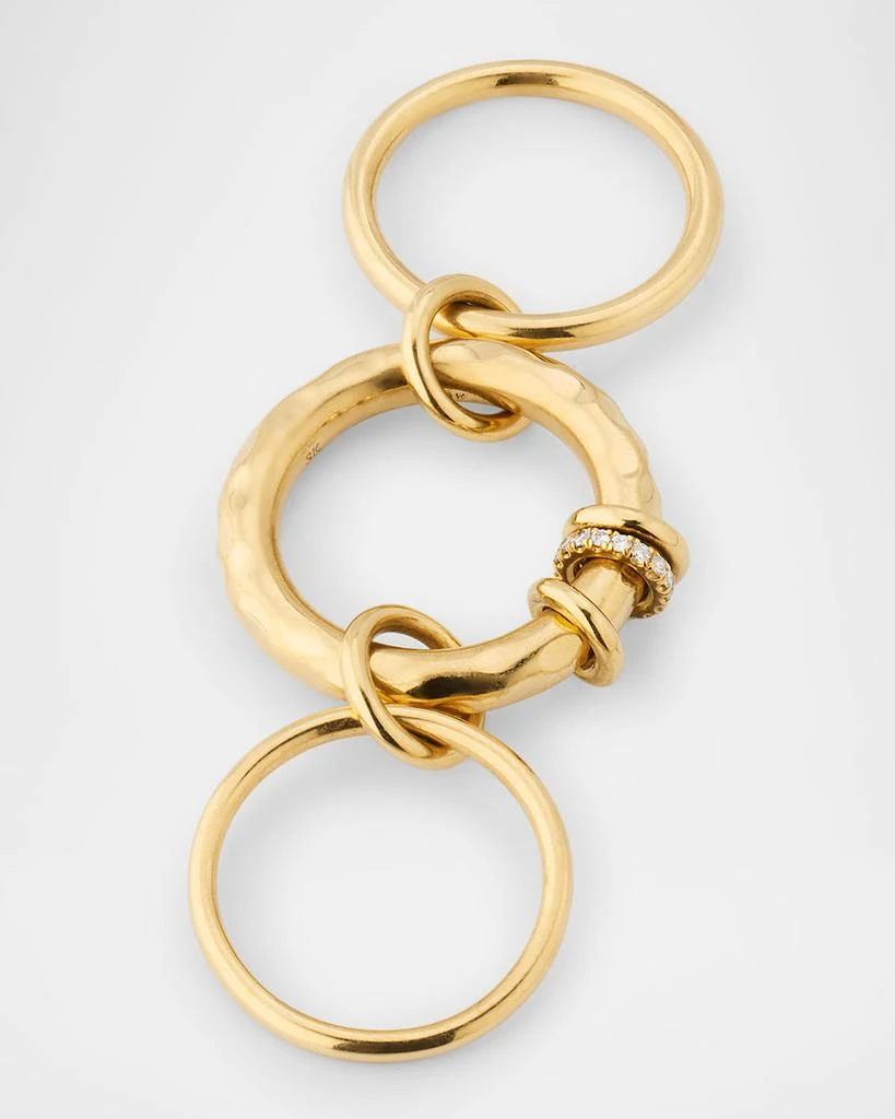 商品Spinelli Kilcollin|18K Yellow Gold Gemini YG Vulcan Ring with Diamonds,价格¥57302,第4张图片详细描述