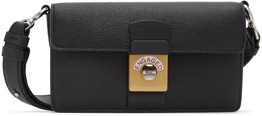 商品MAISON MARGIELA|Black & White Mini New Lock Double Flap Clutch Bag,价格¥13835,第1张图片