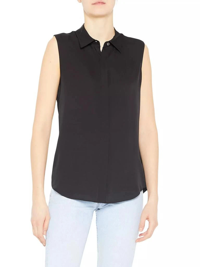 商品Theory|Tanelis Modern Silk Sleeveless Blouse,价格¥1024,第3张图片详细描述