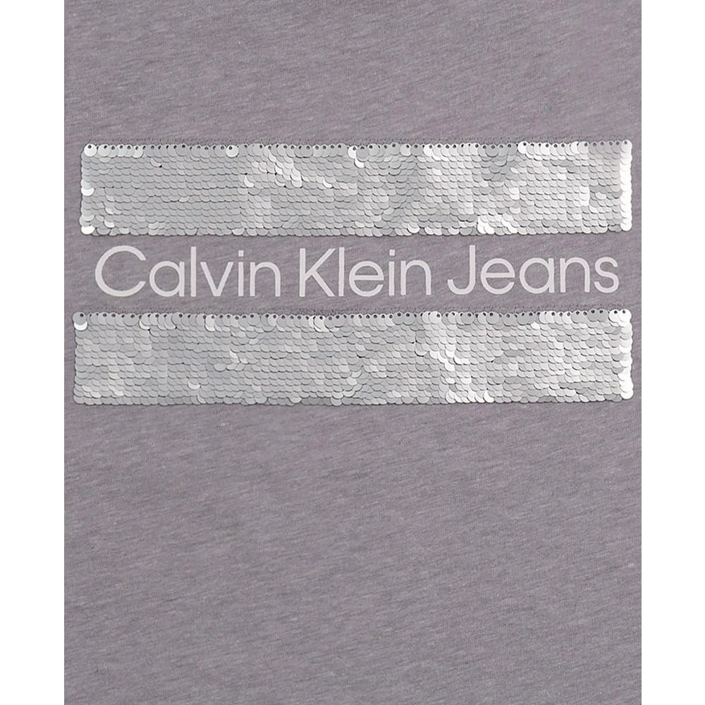 商品Calvin Klein|Big Girls Block Shine Flip-Sequin T-shirt,价格¥69,第2张图片详细描述