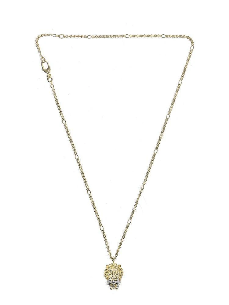 商品Gucci|Gucci Crystal Embellished Lion Pendant Necklace,价格¥2878,第1张图片