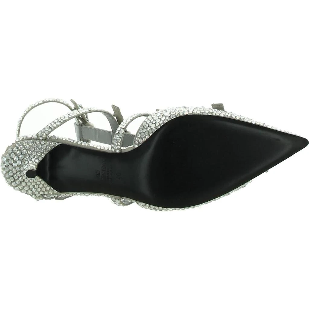 商品Valentino|Womens Leather Rhinestone Kitten Heels,价格¥3319,第3张图片详细描述