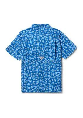 商品Columbia|Boys 6 7 Super Slack Tide Short Sleeve Camp Shirt,价格¥139,第2张图片详细描述