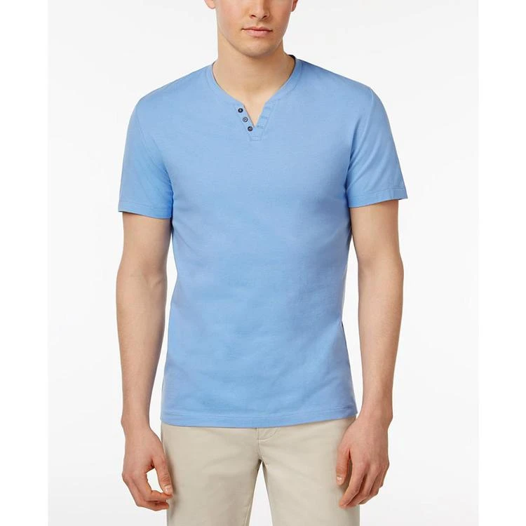 商品Alfani|Men's Split-Neck Cotton T-Shirt, Created for Macy's,价格¥101,第1张图片