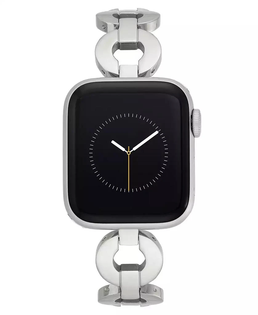 商品Anne Klein|Women's Silver-Tone Alloy Metal Round Link Bracelet designed for Apple Watch® 42mm (Series 1-3 only) & 44/45/46/49mm (Ultra & Ultra 2),价格¥447,第1张图片
