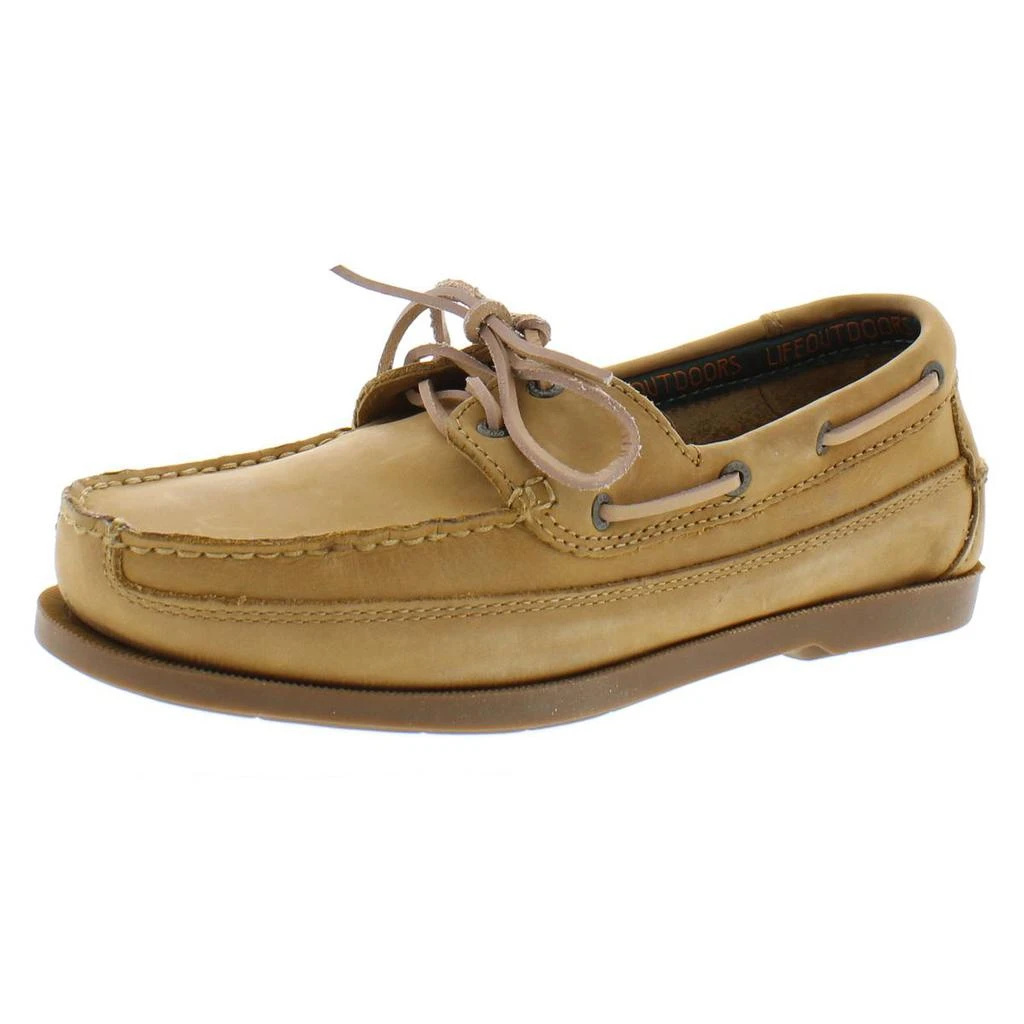 商品Life Outdoors|Life Outdoors Mens Two Eyelet Leather Slip On Boat Shoes,价格¥245,第2张图片详细描述