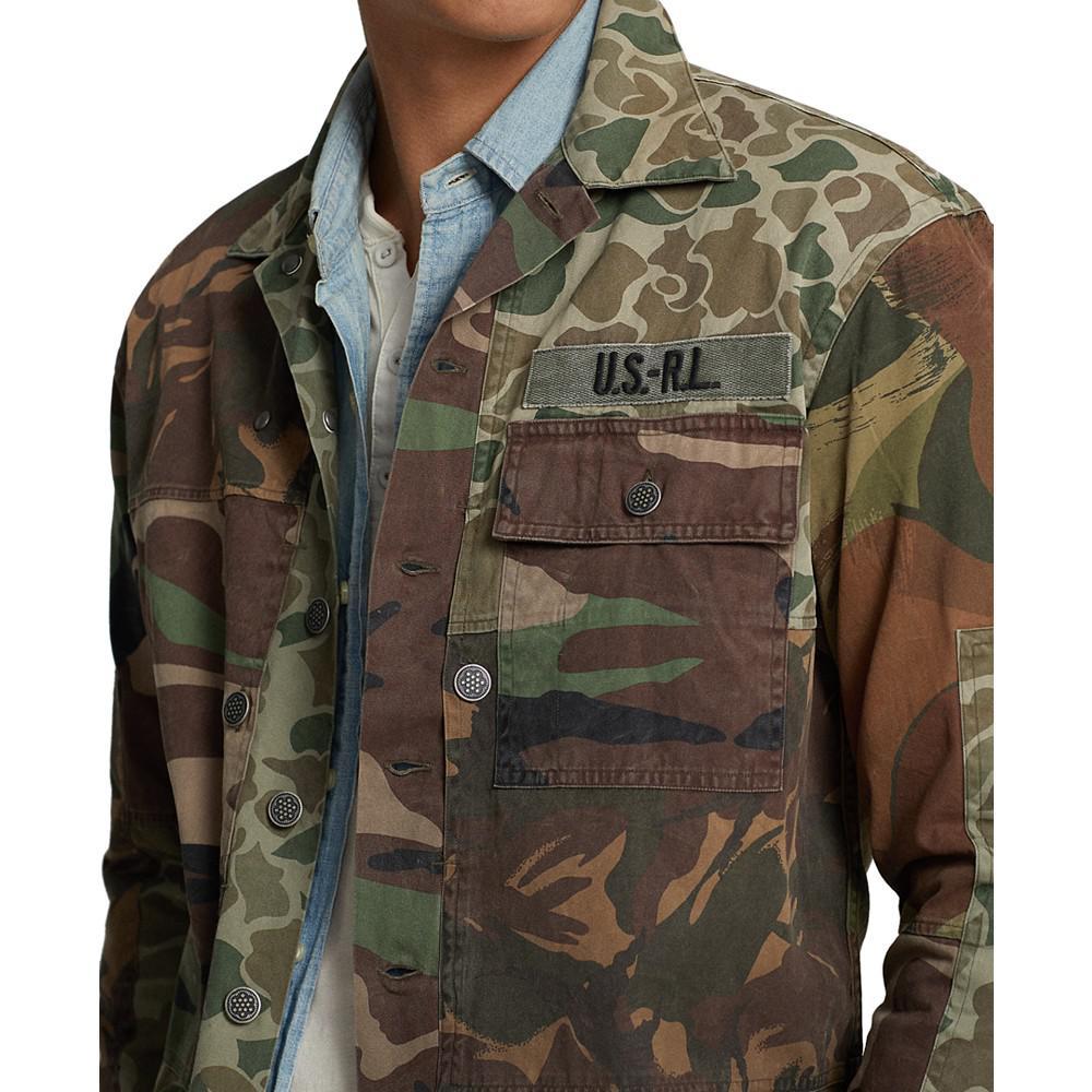 商品Ralph Lauren|Men's Patchwork Camo Twill Shirt Jacket,价格¥1762,第5张图片详细描述