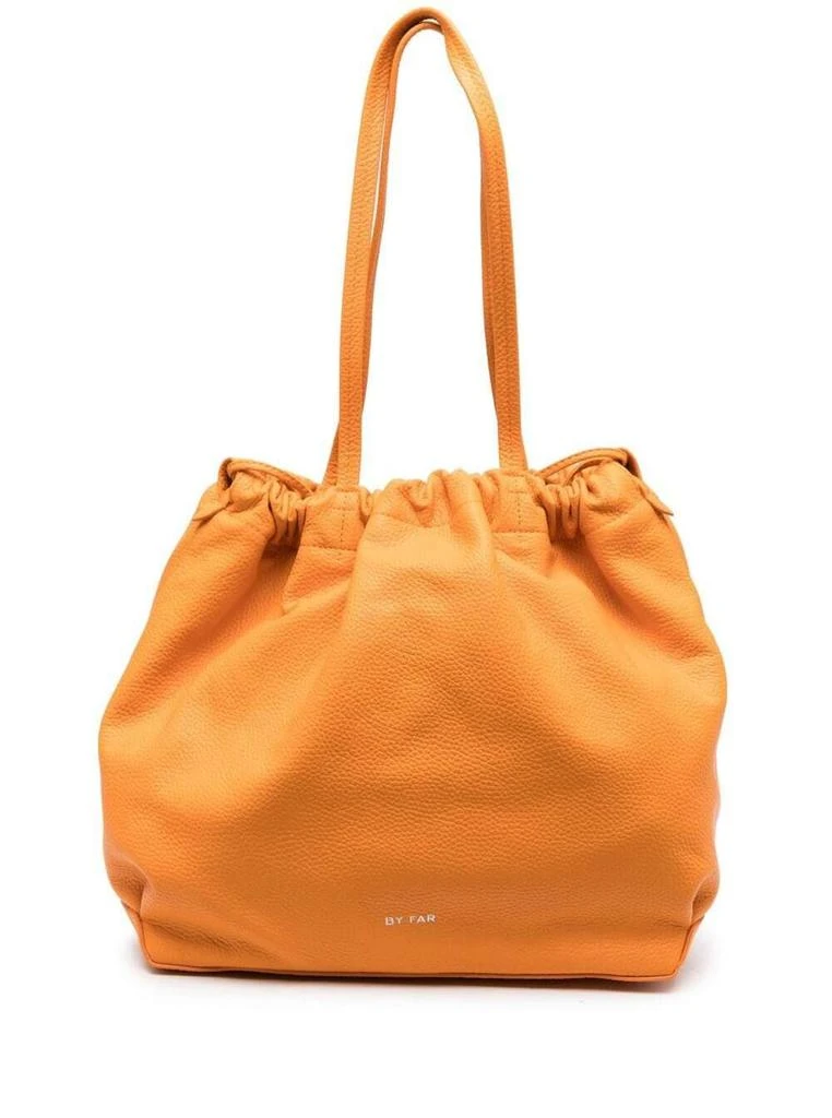 商品by FAR|Orange Oslo Drawstring Tote Bag In Grain Leather Woman,价格¥3293,第1张图片